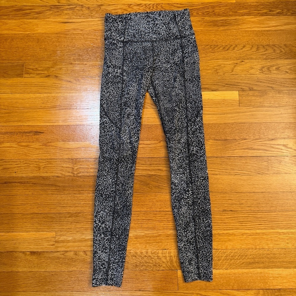 Lululemon Fast and Free Tight 28" *Non-Reflective Polar Shift Ice Grey Black - 4